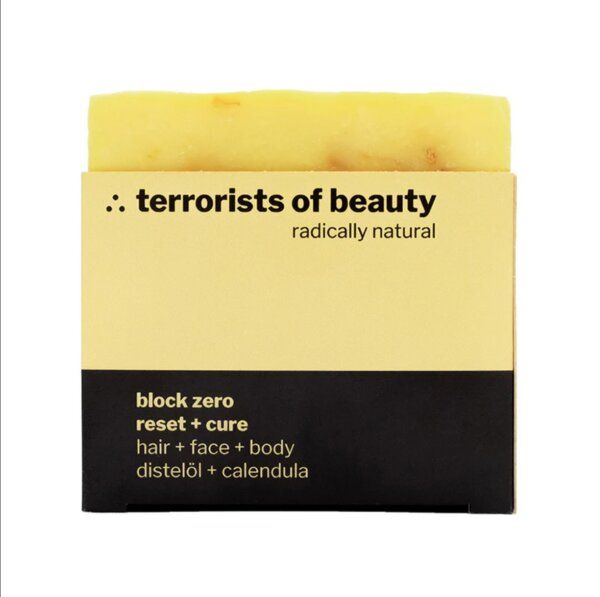 terrorists of beauty Seife block zero ∴ mit calendula + distelöl von terrorists of beauty