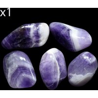 Chevron Amethyst - 18 20G Natur Getrommelt von terrrarocks