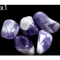 Chevron Amethyst - 20 23G Natur Getrommelt von terrrarocks