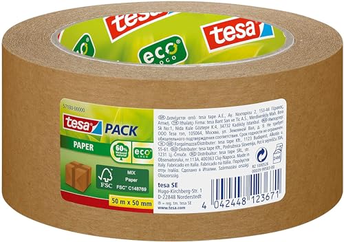 36 Rollen tesapack 4313 ecoLogo Papier Packband Umweltschonendes Paper Paketband von tesa