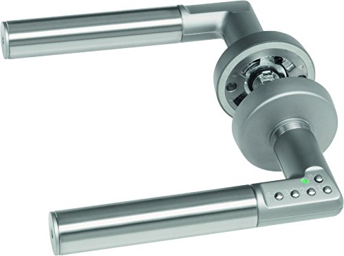 ASSA ABLOY digitaler Türbeschlag Code Handle DIN Links - Zimmertürbeschlag mit PIN-Code - Silber von Tesa Assa Abloy