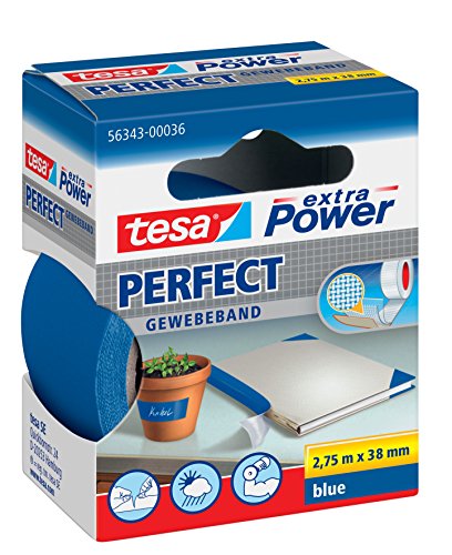 tesa extra Power Gewebeband (38mm, Blau) von tesa