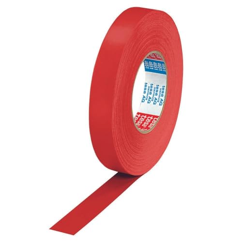 Tesa 04651-00525-00 Gewebeband Premium 50mx25mm in rot, 50 m x 25 mm von tesa