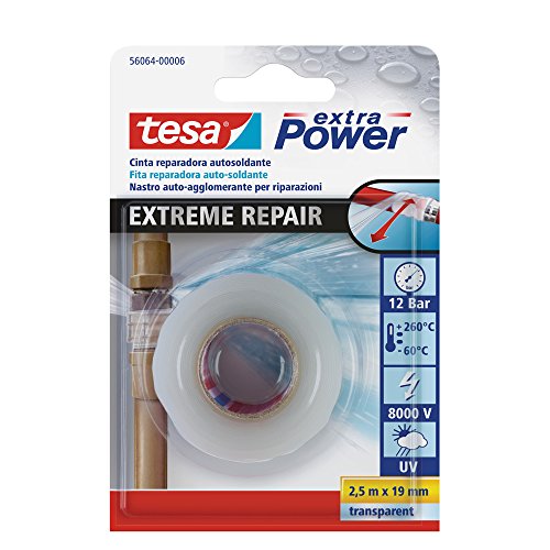 tesa Extreme Repair Tape Reparaturband, transparent, 2,5m x 19mm von tesa