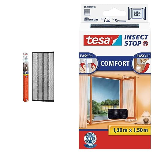 Tesa ALU Lamellentür teleskopierbar - Insektenschutzvorhang mit Lamellen & Insect Stop COMFORT Fliegengitter für Fenster - Insektenschutz mit Klettband selbstklebend Tesa ALU Lamellentür teleskopierbar - Insektenschutzvorhang mit Lamellen & Insect Stop COMFORT Fliegengitter für Fenster - Insektenschutz mit Klettband selbstklebend von tesa