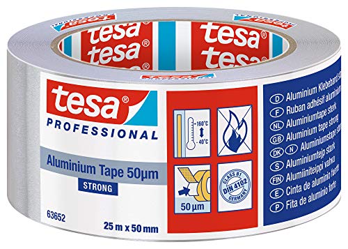 tesa 63652 Aluminium Klebeband, 50 mm x 25 m von tesa