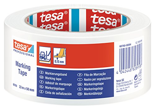Tesa Bodenmarkierungs- und Warnband, 50 mm x 33 m, Weiß Tesa Bodenmarkierungs- und Warnband, 50 mm x 33 m, Weiß von tesa