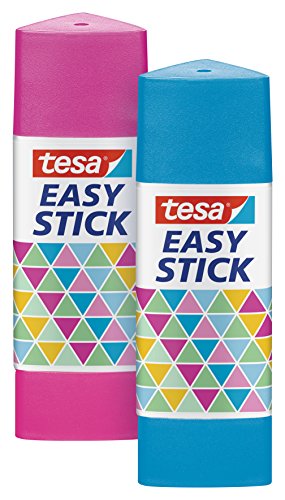 tesa Easy Stick (ecoLogo Promo, 2x 12 g) pink/blau von tesa