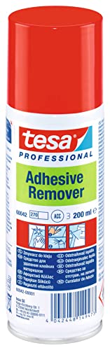 tesa ADHESIVE REMOVER - Klebstoffentferner Spray - entfernt Kleber, Etiketten und Verschmutzungen mit Fett, Teer und Harz - 200 ml von tesa