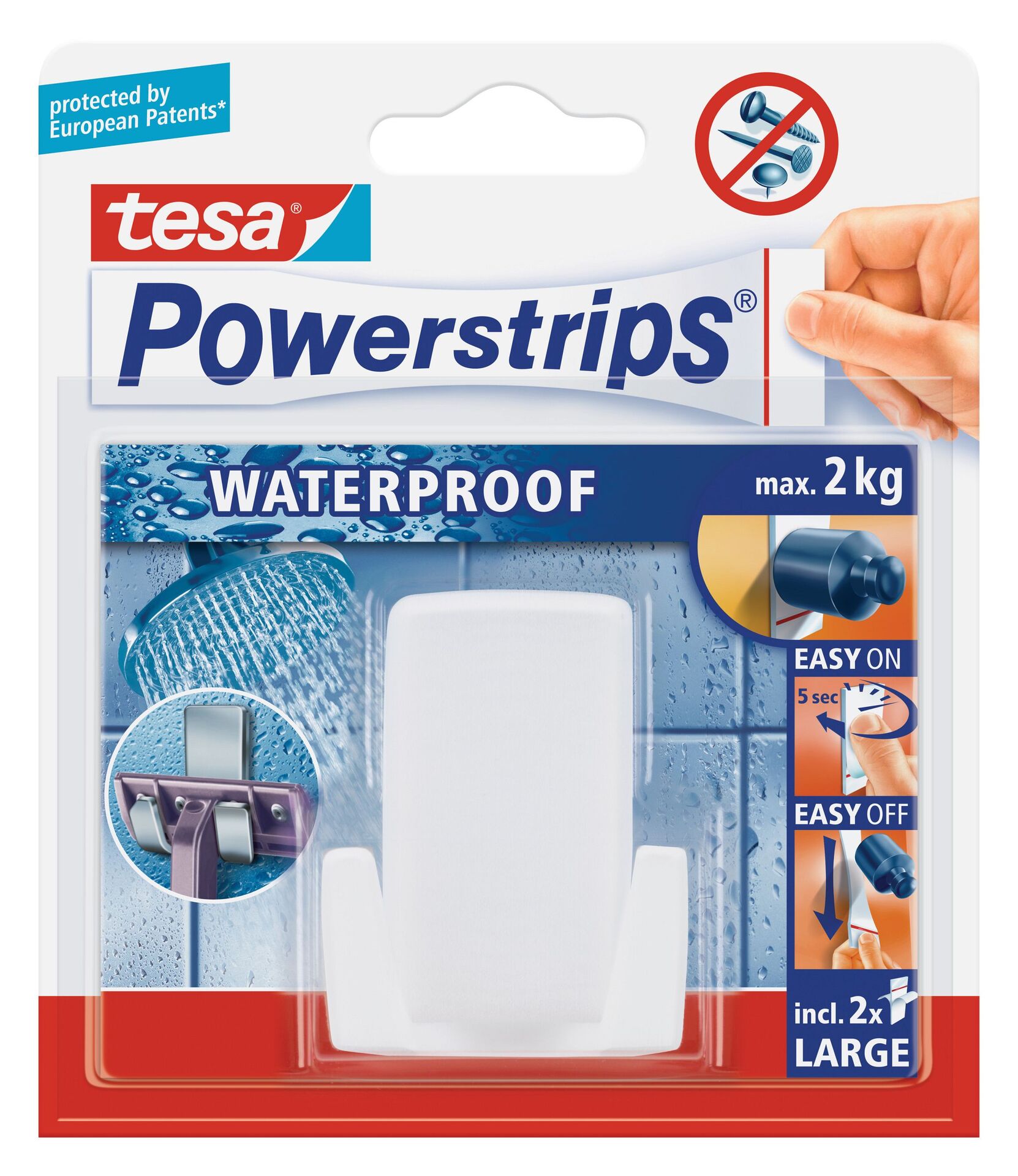 Tesa Powerstrips Waterproof Rasierhalter Wave von tesa
