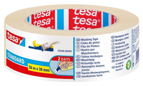 Tesa Standard Malerband für scharfe Farbkanten, 50 m x 38 mm von tesa