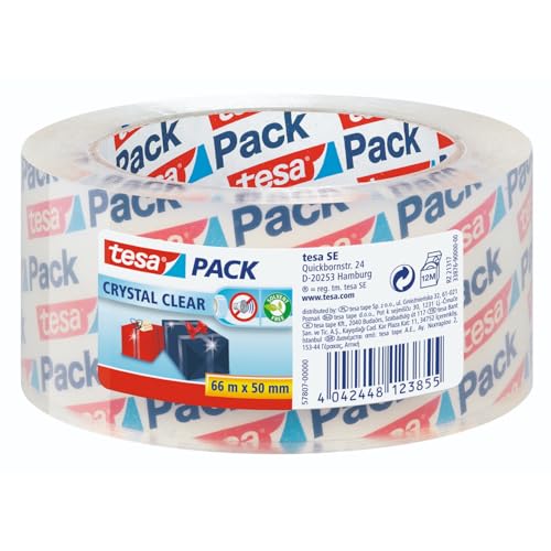 tesa kristall-klar tesapack Paketband, 1 Rolle von tesa