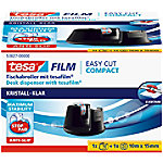 tesa Tischabroller tesafilm Easy Cut Compact Schwarz 105 mm (B) x 33 m (L) Kleiner Kern Kunststoff von tesa