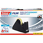 tesa Klebebandabroller tesafilm Easy Cut Economy Heavy-Weight Schwarz 25 mm (B) x 66 m (L) Kunststoff von tesa