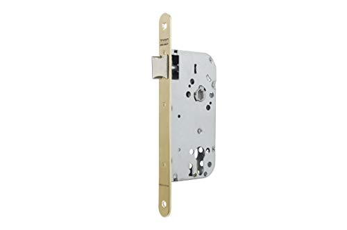 tesa 135 – Schloss tiefgezogen C8 Rund 50 mm Eisen messingfarben von Tesa Assa Abloy