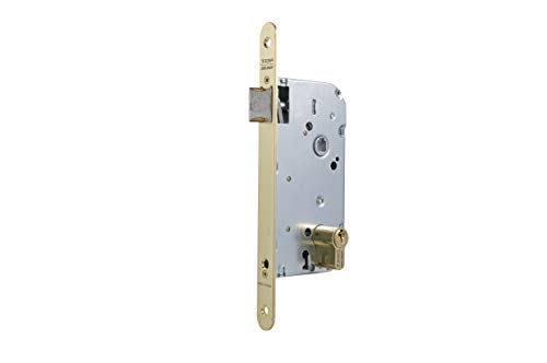 tesa 137 – Schloss tiefgezogen C8 Rund 50 mm Eisen messingfarben von Tesa Assa Abloy