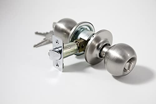 Tesa Assa Abloy 3900U0NS Kugelgriff-Set für Türen, satiniertes Nickel, Funktion 00 von tesa