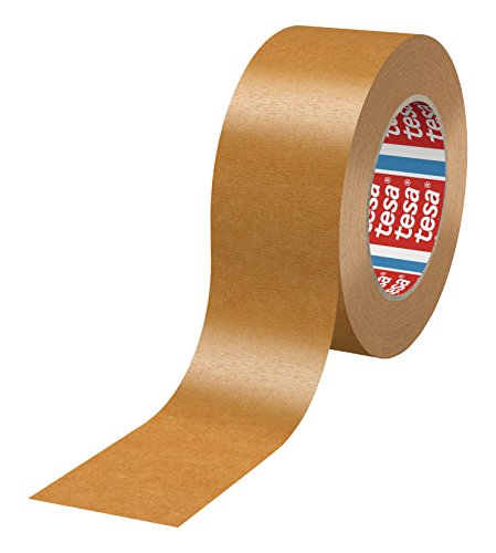 tesa 4309-72 Rollen (Gewerbliches Gebinde), Temperaturbeständiges Papierabdeckband für Lackierarbeiten mit anschließender Trocknung bis 120°C, 50m x 25mm von tesa