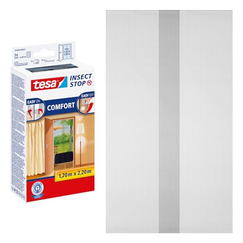 tesa Insect Stop COMFORT Fliegengitter für Türen - Insektenschutz Tür mit Klettband - Fliegen Netz ohne Bohren, anthrazit (2 x 65 cm)120 cm x 220 cm tesa Insect Stop COMFORT Fliegengitter für Türen - Insektenschutz Tür mit Klettband - Fliegen Netz ohne Bohren, anthrazit (2 x 65 cm)120 cm x 220 cm von tesa