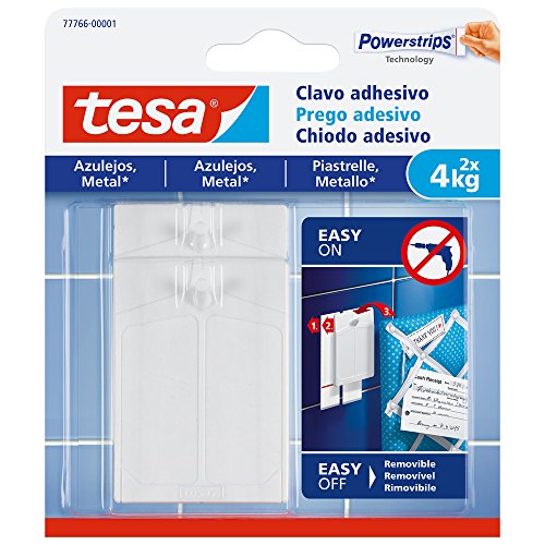 tesa 77766 – 00001 – 00 – Nagel Aufkleber für Fliesen und Metall (4 kg) von tesa