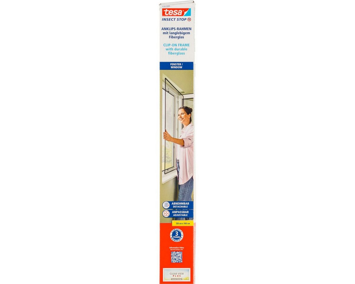 tesa Fliegengitter-Gewebe Insect Stop Clip On 1,0x1,2m 55360 von tesa