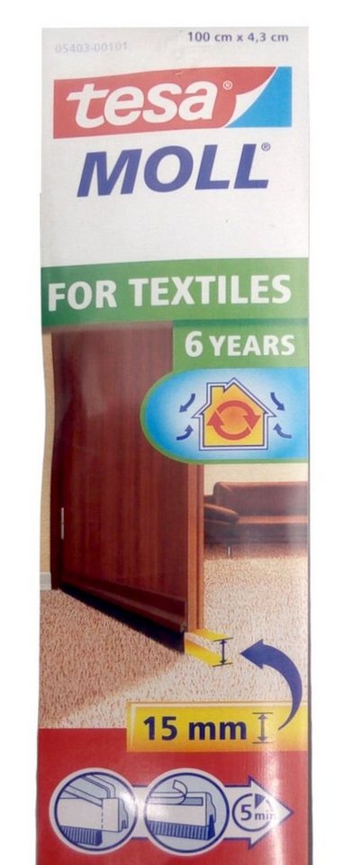 tesa Dichtlippe Tesa Moll Türbodendichtung Zugluftstopper Doppeldichtung Schiene, L: 100 cm tesa Dichtlippe Tesa Moll Türbodendichtung Zugluftstopper Doppeldichtung Schiene, L: 100 cm von tesa