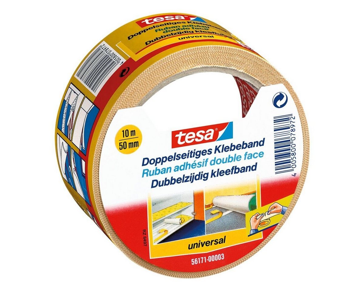 tesa Doppelklebeband universal 50 mm / 10 m, von Hand einreißbar tesa Doppelklebeband universal 50 mm / 10 m, von Hand einreißbar von tesa