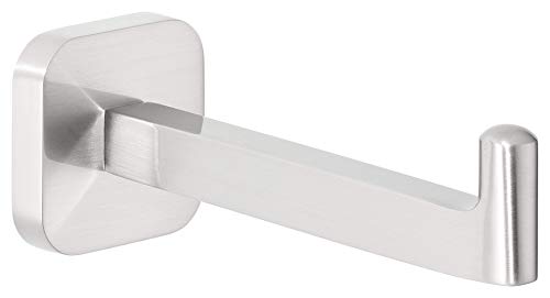 tesa ESTEETIC Ersatzrollenhalter für Toilettenpapier, verchromt - zur Wandbefestigung ohne Bohren, inkl. Klebelösung - 50mm x 50mm x 128mm von tesa