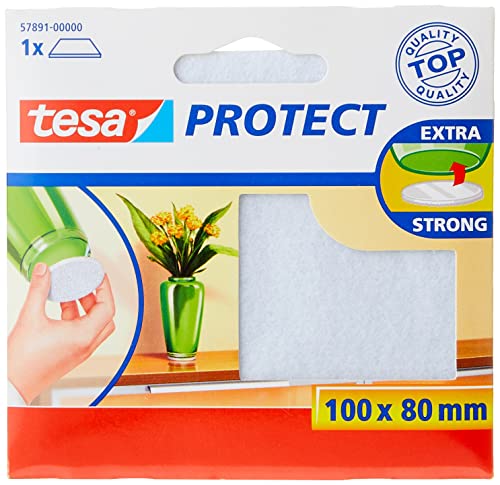 tesa Protect Filzgleiter, rechteckig, 100mm:80mm, weiß, 1 Stück tesa Protect Filzgleiter, rechteckig, 100mm:80mm, weiß, 1 Stück von tesa