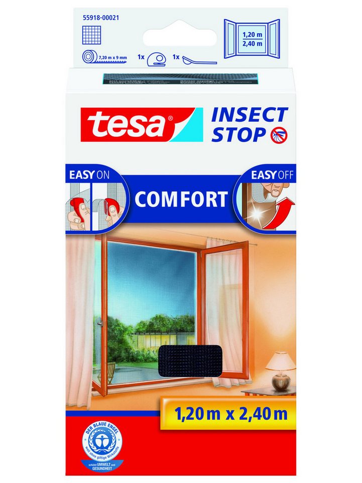 tesa Fliegengitter-Gewebe tesa Fliegenschutz-Fenster COMFORT 120 x 240 cm - tesa Fliegengitter-Gewebe tesa Fliegenschutz-Fenster COMFORT 120 x 240 cm - von tesa