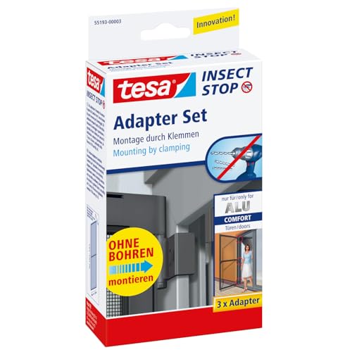tesa Insect Stop Fliegengitter Adapter-Set für ALU COMFORT Türen - zur Montage von tesa Insect Stop Insektenschutzgittern - ohne Bohren - für Tür- und Fensterrahmen von 13 bis 20 mm - weiß tesa Insect Stop Fliegengitter Adapter-Set für ALU COMFORT Türen - zur Montage von tesa Insect Stop Insektenschutzgittern - ohne Bohren - für Tür- und Fensterrahmen von 13 bis 20 mm - weiß von tesa