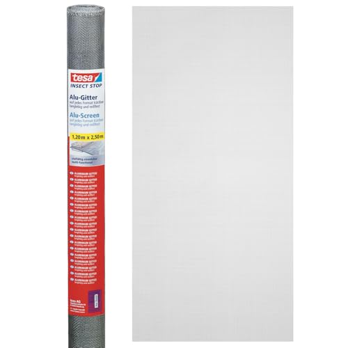 tesa Insect Stop Alu-Gitter Ersatzrolle für Fliegengitter - Mückennetz als Ersatzgitter für Fenster & Türen - Ersatz-Rolle 120 cm x 250 cm, anthrazit tesa Insect Stop Alu-Gitter Ersatzrolle für Fliegengitter - Mückennetz als Ersatzgitter für Fenster & Türen - Ersatz-Rolle 120 cm x 250 cm, anthrazit von tesa