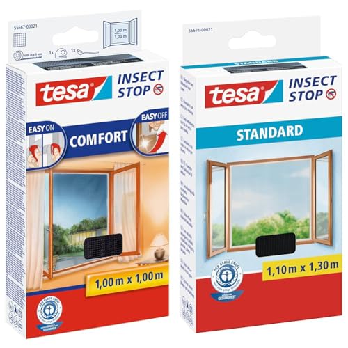 tesa Insect Stop COMFORT Fliegengitter für Fenster & Insect Stop STANDARD Fliegengitter für Fenster von tesa
