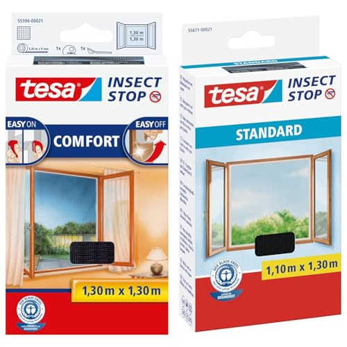 tesa Insect Stop COMFORT Fliegengitter für Fenster & Insect Stop STANDARD Fliegengitter für Fenster von tesa