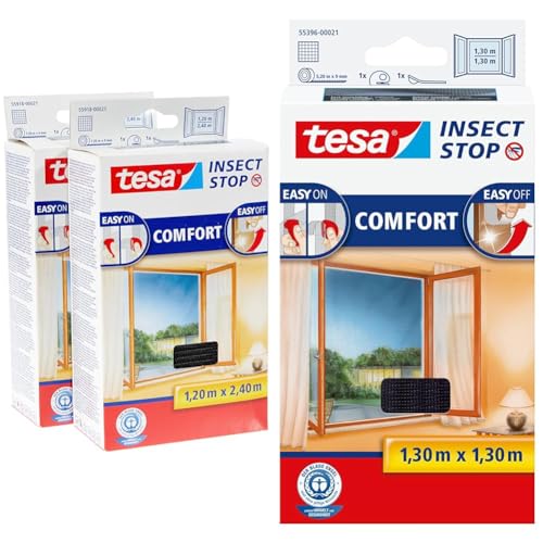 tesa Insect Stop COMFORT Fliegengitter für bodentiefe Fenster im 2er Pack & Insect Stop COMFORT Fliegengitter für Fenster tesa Insect Stop COMFORT Fliegengitter für bodentiefe Fenster im 2er Pack & Insect Stop COMFORT Fliegengitter für Fenster von tesa