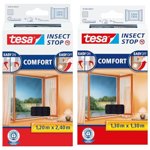 tesa Insect Stop COMFORT Fliegengitter für bodentiefe Fenster & Insect Stop COMFORT Fliegengitter für Fenster von tesa