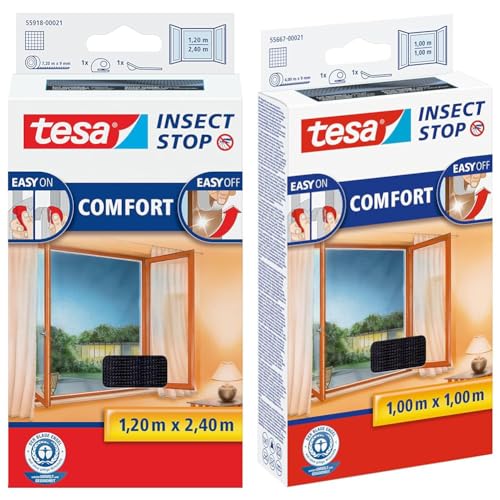 tesa Insect Stop COMFORT Fliegengitter für bodentiefe Fenster & Insect Stop COMFORT Fliegengitter für Fenster von tesa