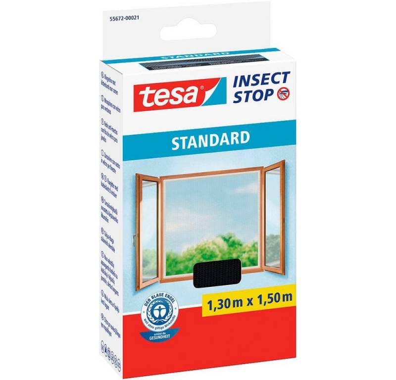 tesa Insektenschutz-Fensterrahmen tesa® 55672 Insect Stop Fliegengitter STANDARD ANT 1,3x1,5m von tesa