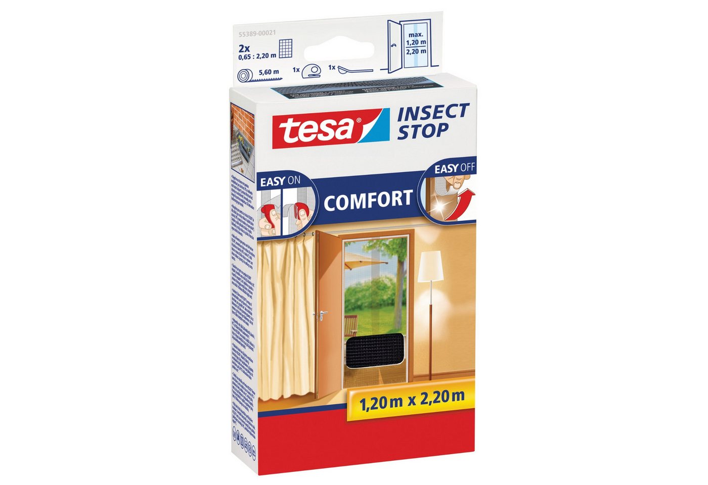 tesa Fliegengitter-Gewebe tesa Fliegengitter Insect Stop COMFORT für Türen - 1,2 m x 2,2 m - tesa Fliegengitter-Gewebe tesa Fliegengitter Insect Stop COMFORT für Türen - 1,2 m x 2,2 m - von tesa