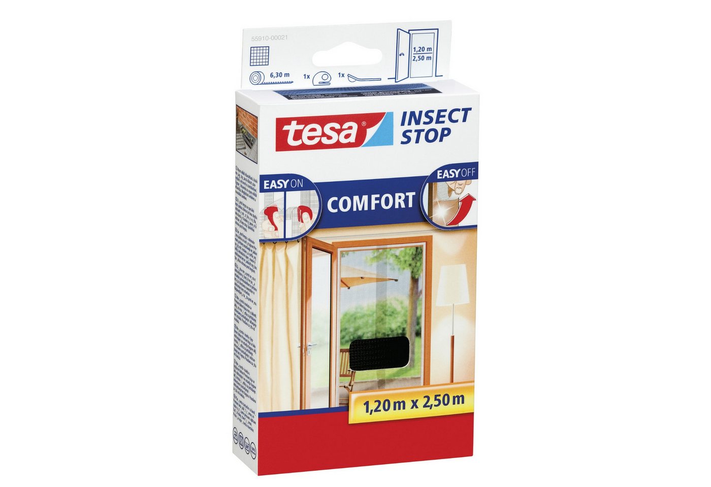 tesa Fliegengitter-Gewebe Fliegengitter Insect Stop COMFORT für Türen - 1,2 m x 2,5 m - anthrazi tesa Fliegengitter-Gewebe Fliegengitter Insect Stop COMFORT für Türen - 1,2 m x 2,5 m - anthrazi von tesa