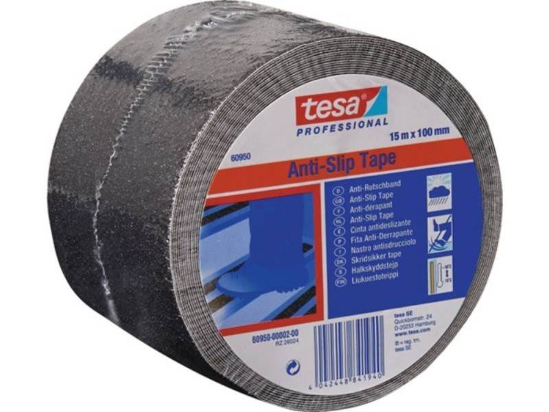tesa Klebeband Anti-Rutsch-Klebeband 60950 schwarz L.15 m,B.100mm von tesa
