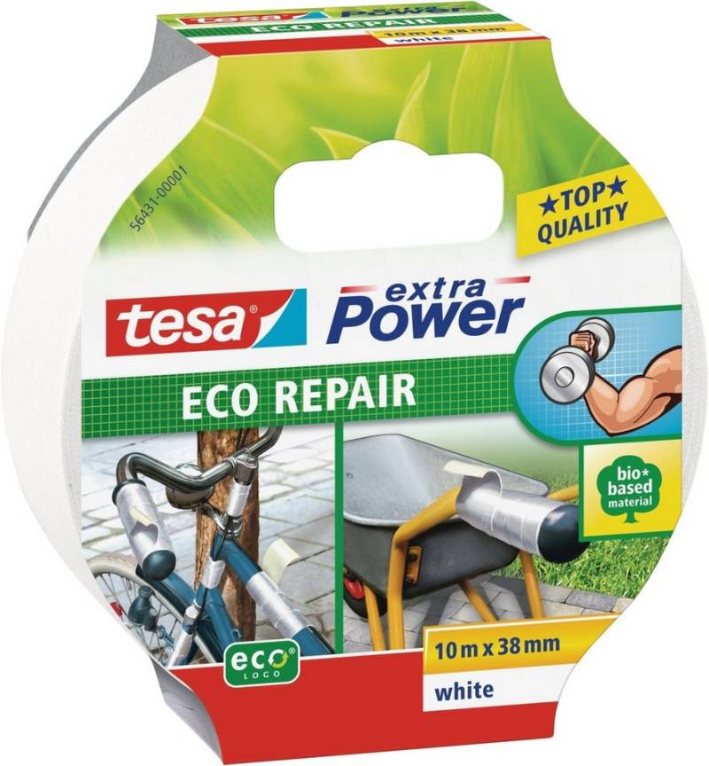tesa Klebeband Gewebeband Extra Power Universal ecoLogo 38mmx10m weiß von tesa