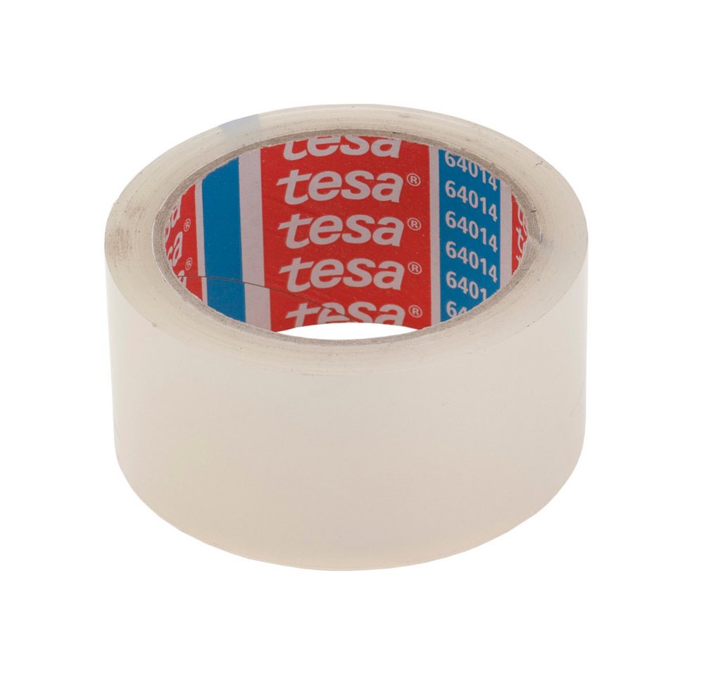 tesa Klebeband PP 64014 Transparent (144-St) Acrylat, leise abrollend, 5 cm x 66 m von tesa