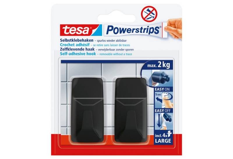 tesa Klebehaken Haken Powerstrips Large 58279-00000 schwarz 2 Stück tesa Klebehaken Haken Powerstrips Large 58279-00000 schwarz 2 Stück von tesa