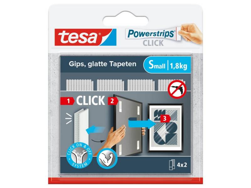 tesa Klebeband tesa Powerstrips Click Small 4 Stück von tesa