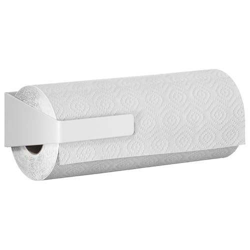 tesa Küchenrollenhalter Wand ohne Bohren – selbstklebender Papierrollenhalter zur Wandmontage horizontal & vertikal – platzsparende Küchenrollen organizer Aufbewahrung – Küchenzubehör in Weiß tesa Küchenrollenhalter Wand ohne Bohren – selbstklebender Papierrollenhalter zur Wandmontage horizontal & vertikal – platzsparende Küchenrollen organizer Aufbewahrung – Küchenzubehör in Weiß von tesa