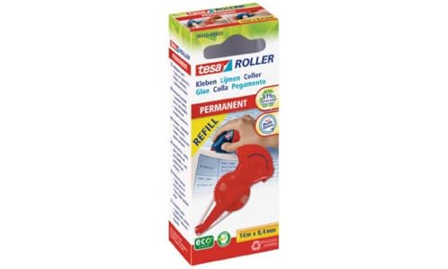 tesa Nachfüllpackung für Kleberoller permanent 8,4 mm x 14 m eco Logo und recycelte Verpackung 5 Stück von tesa