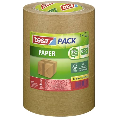 tesa Paper 55337-00002-01 Packband tesapack® ecoLogo® Braun (L x B) 50m x 50mm 3St. von tesa