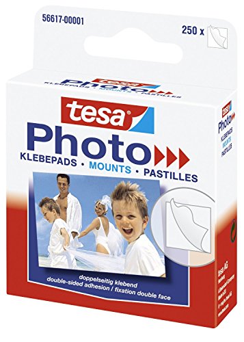 tesa Photo Klebepads - Beidseitig klebend zur Erstellung eines Fotobuches - 250 Stück von tesa