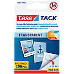 tesa Klebepads Tack Transparent 11 (B) mm Synthetisches Gummi 200 Stück von tesa